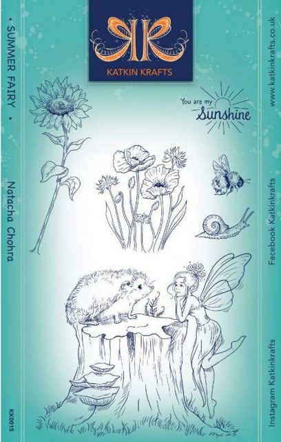 Creative Expressions Katkin Krafts Summer Fairy 6 in x 8 in Clear Stamp Set