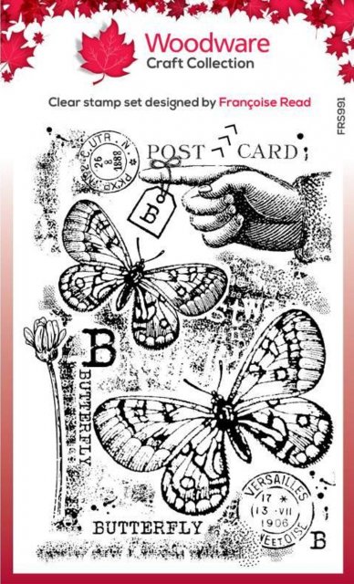 Woodware Woodware Clear Singles B is For Butterfly 4 in x 6 in Stamp