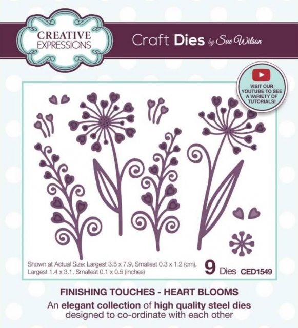 Creative Expressions Creative Expressions Sue Wilson Finishing Touches Heart Blooms Craft Die