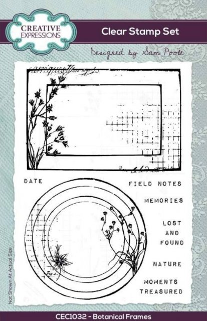 Creative Expressions Creative Expressions Sam Poole Botanical Frames 6 in x 4 in Clear Stamp Set