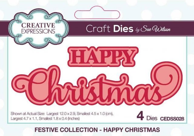 Creative Expressions Creative Expressions Sue Wilson Festive Happy Christmas Craft Die CEDSS028