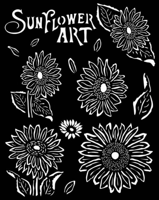 Stamperia Stamperia 20 x 25cm Thick Stencil Sunflower Art Sunflowers KSTD136