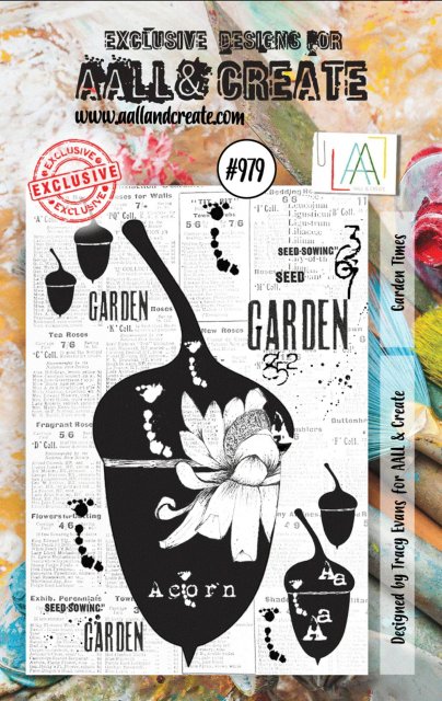 Aall & Create Aall & Create A7 STAMP SET - GARDEN TIMES #979