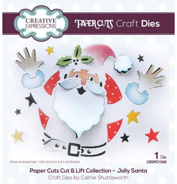 Creative Expressions Paper Cuts Cut & Lift Collection Jolly Santa Craft Die