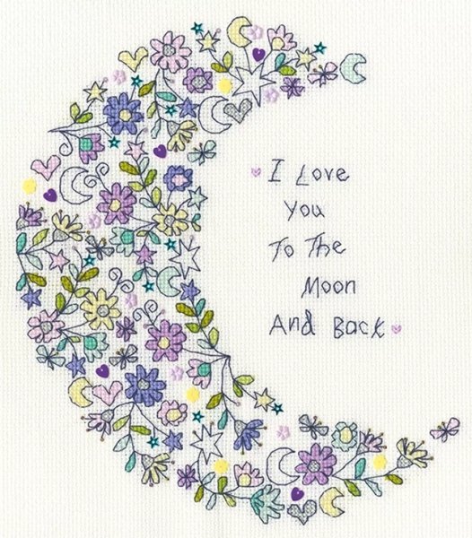 Bothy Threads Bothy Threads Love You to the Moon Cross Stitch Kit by Kim Anderson XKA22