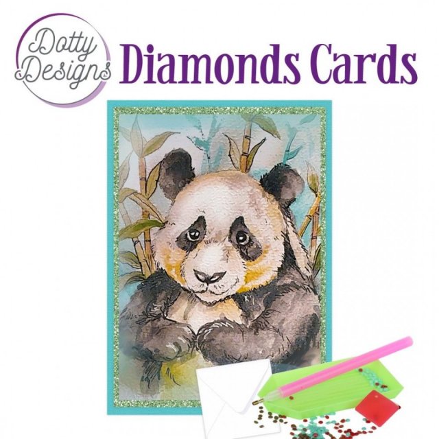Find It Media Dotty Designs Diamond Cards - Panda Bear DDDC1122