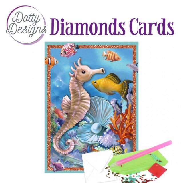 Find It Media Dotty Designs Diamond Cards - Sea Horse DDDC1124