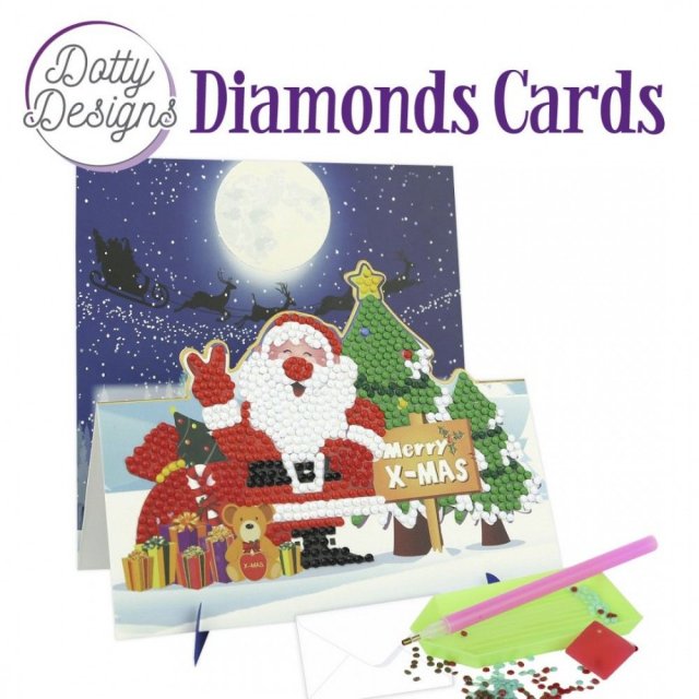 Find It Media Dotty Designs Diamond Easel Card 145 - Merry X-Mas DDDC1145