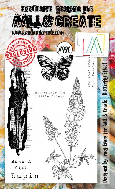Aall & Create Aall & Create A6 STAMP SET - BUTTERFLY EFFECT #990