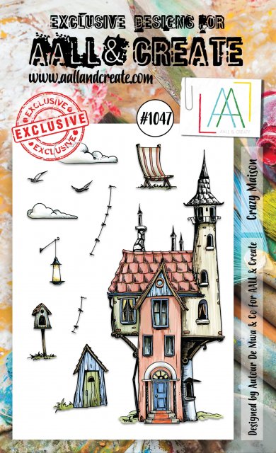 Aall & Create Aall & Create A6 STAMP SET - CRAZY MAISON #1047