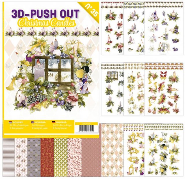 Find It Media 3D Push Out book 35 - Christmas Candles