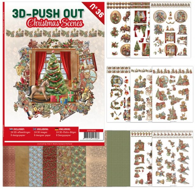 Find It Media 3D Push Out book 36 - Christmas Scenes