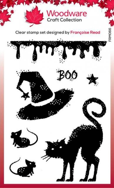 Woodware Woodware Clear Singles Halloween Props 3 in x 4 in Stamp Set