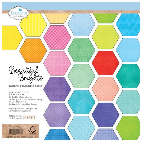 Elizabeth Craft Designs Elizabeth Craft Designs - Beautiful Brights 12x12 Paper Pack C015