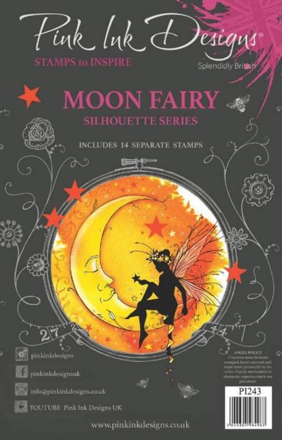 Pink Ink Pink Ink Designs Moon Fairy 6 in x 8 in Clear Stamp Set