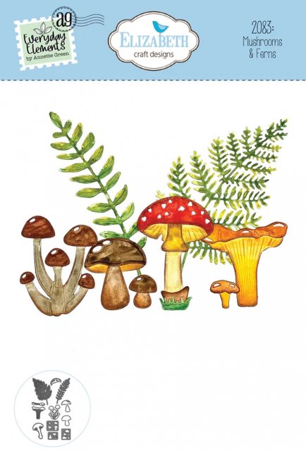 Elizabeth Craft Designs Elizabeth Craft Designs - Mushrooms & Ferns Die 2083