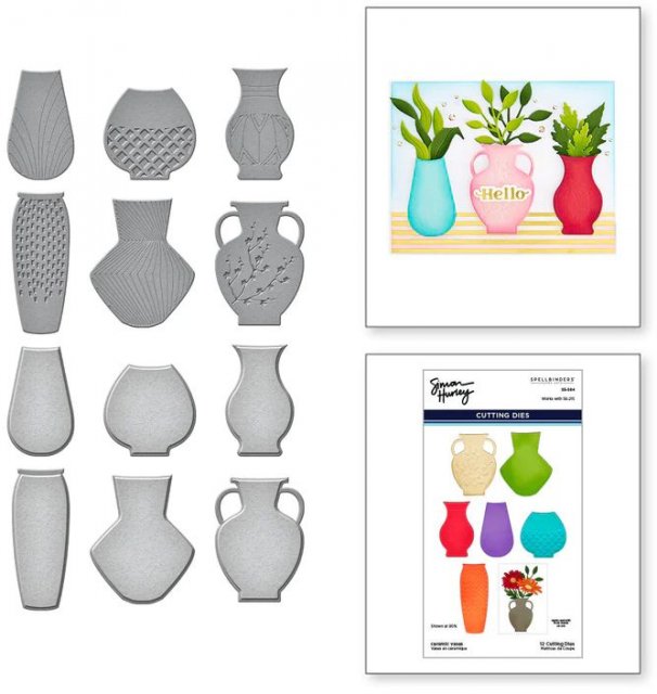 Spellbinders Spellbinders Simon Hurley Ceramic Vases Etched Dies S5-584