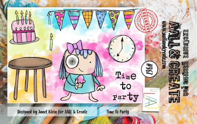 Aall & Create Aall & Create A7 STAMP SET - TIME TO PARTY #967
