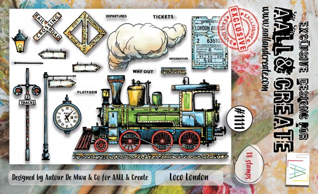 Aall & Create Aall & Create A6 Clear Stamp Set - LOCO LONDON #1111