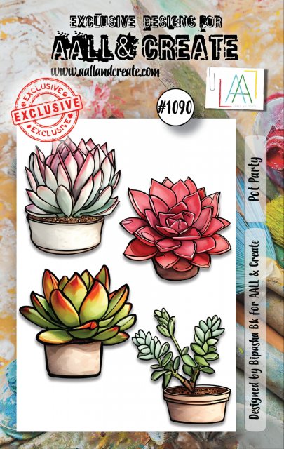 Aall & Create Aall & Create A7 STAMP SET - POT PARTY #1090