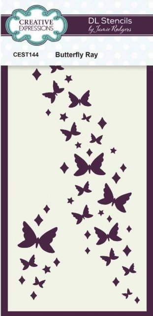 Creative Expressions Creative Expressions Jamie Rodgers Butterfly Ray 4 in x 8 in Stencil