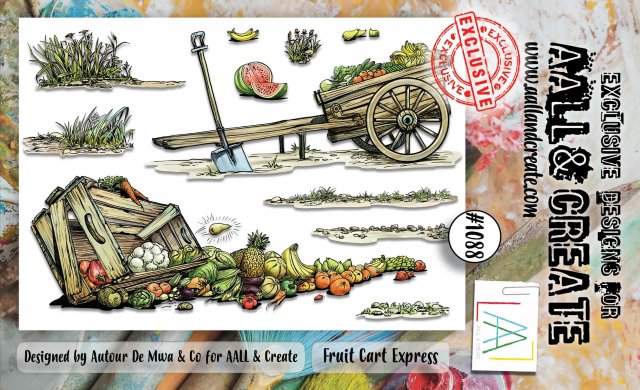 Aall & Create Aall & Create  A6 STAMP SET - FRUIT CART EXPRESS #1088