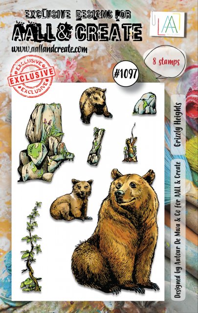 Aall & Create Aall & Create A7 STAMP SET - GRIZZLY HEIGHTS #1097