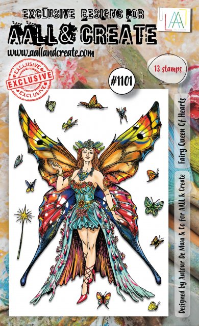 Aall & Create Aall & Create  A6 STAMP SET - FAIRY QUEEN OF HEARTS #1101
