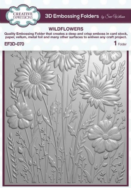 Creative Expressions Creative Expressions Wildflowers 5 in x 7 in 3D Embossing Folder