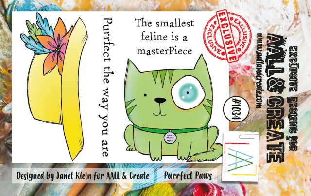 Aall & Create Aall & Create A7 STAMP SET - PURRFECT PAWS #1034