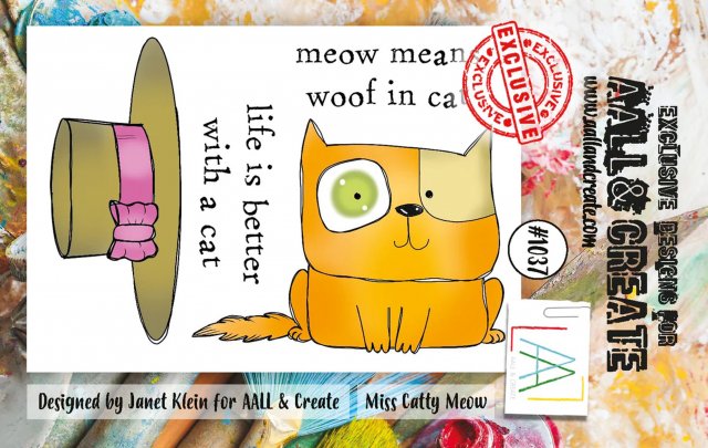 Aall & Create Aall & Create A7 STAMP SET - MISS CATTY MEOW #1037