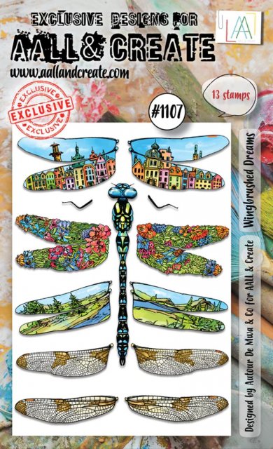Aall & Create Aall & Create A6 STAMP SET - WINGBRUSHED DREAMS #1107