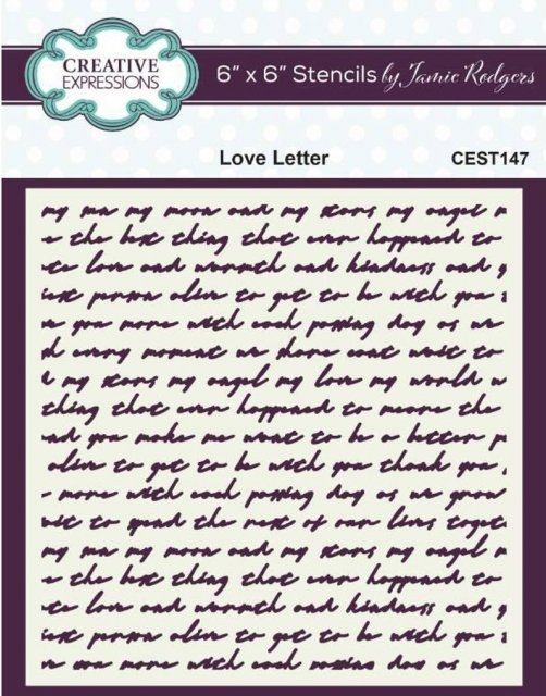 Creative Expressions Creative Expressions Jamie Rodgers Love Letter 6 in x 6 in Stencil