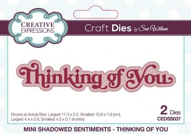 Creative Expressions Creative Expressions Sue Wilson Mini Shadowed Sentiments Thinking Of You Craft Die
