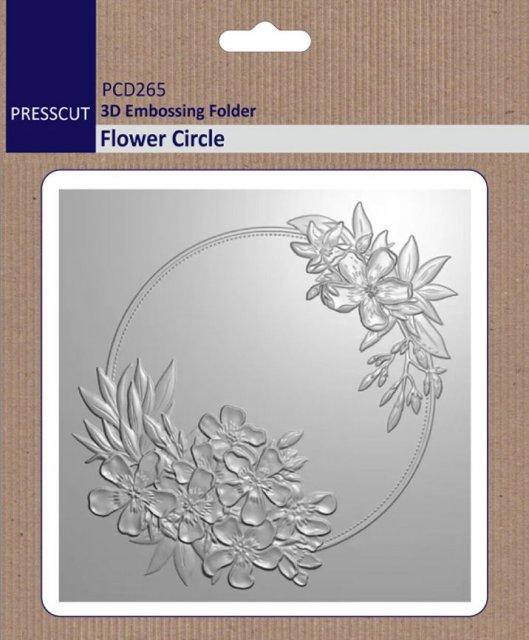 Presscut Presscut 3D Embossing Folder - Flower Circle PCD265