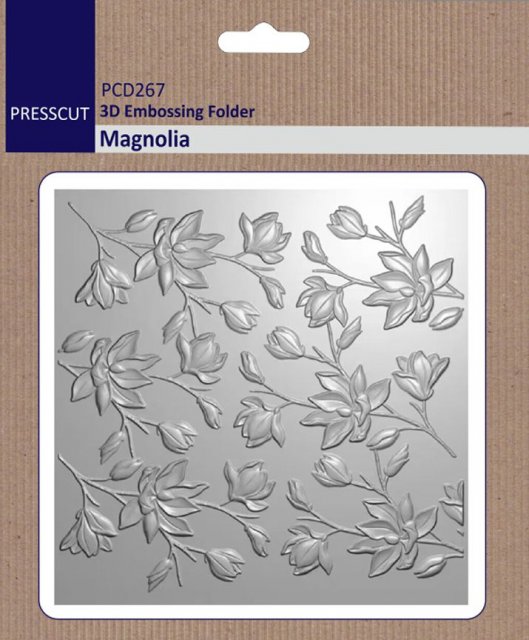 Presscut Presscut 3D Embossing Folder - Magnolia PCD267