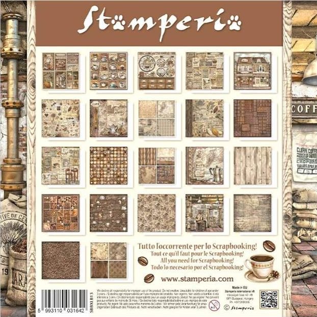 Stamperia Coffee and Chocolate 12x12 Paper Sbbl144*