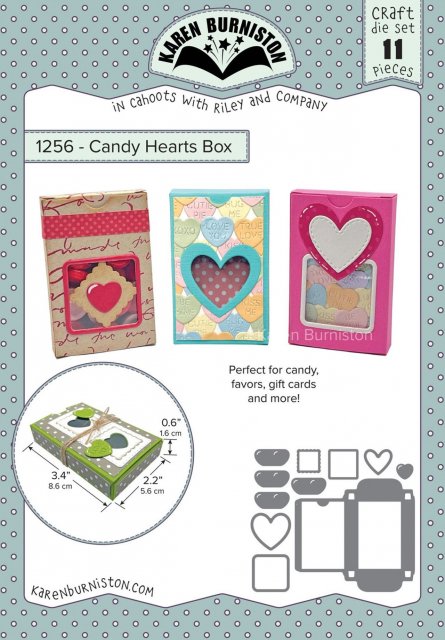 Karen Burniston Karen Burniston Die Set - Candy Hearts Box 1256