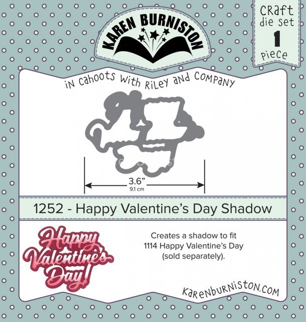 Karen Burniston Karen Burniston Die Set - Happy Valentines Day Shadow 1252