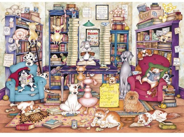 Gibsons Gibsons Barks Books 1000 Piece Jigsaw Puzzle G6273
