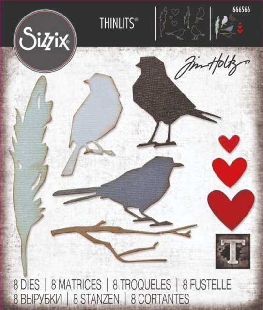 Sizzix Sizzix Thinlits Die Set 8PK - Vault Lovebirds