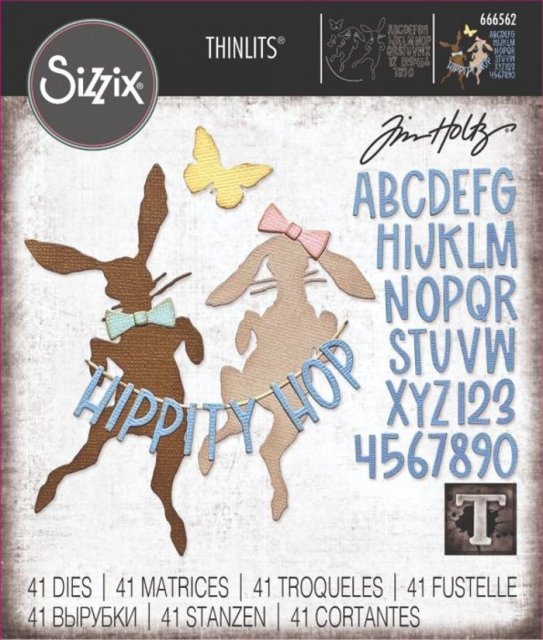 Sizzix Sizzix Thinlits Die Set 8PK - Vault Hippity Hop by Tim Holtz