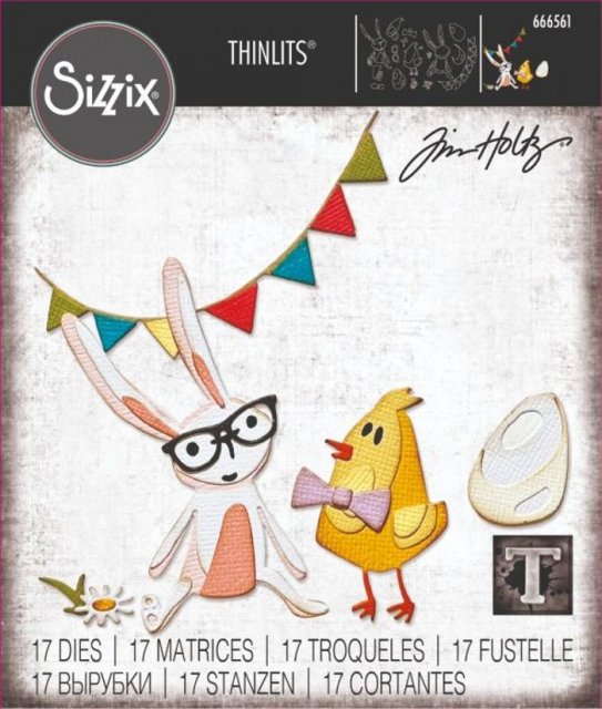 Sizzix Sizzix Thinlits Die Set 17PK- Vault Bunny + Chick
