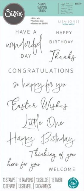 Sizzix Sizzix Clear Stamps Set 13PK - Daily Sentiments