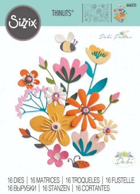 Sizzix Sizzix Thinlits Die Set 16PK Fabulous Bold Flora by Debi Potter