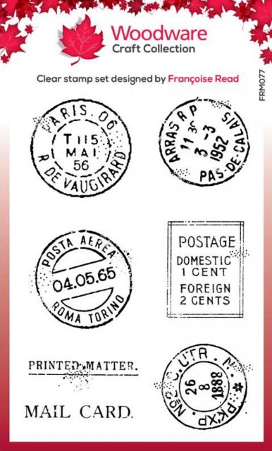 Woodware Woodware Clear Singles Extra Postmarks 3 in x 4 in Stamp