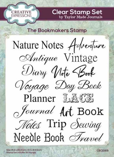 Creative Expressions Creative Expressions Taylor Made Journals The Bookmakers 6 in x 8 in Clear Stamp Set