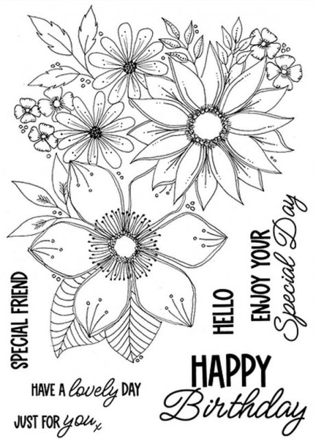 Julie Hickey Julie Hickey Designs - Julie's Hand Picked Blossoms & Blooms A5 Stamp Set JH1078