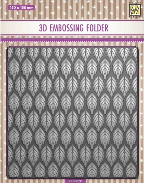 Nellie Snellen Nellie Snellen Background 3D Embossing Folder - Leaves - EF3D072