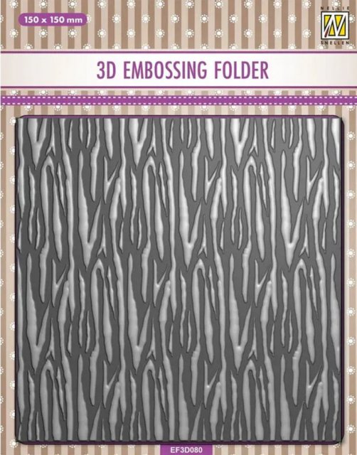 Nellie Snellen Nellie Snellen Background 3D Embossing Folder - Zebra EF3D080